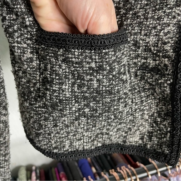 GUESS Los Angeles Black & Gray Boucle Tweed Blazer - Picture 7 of 11